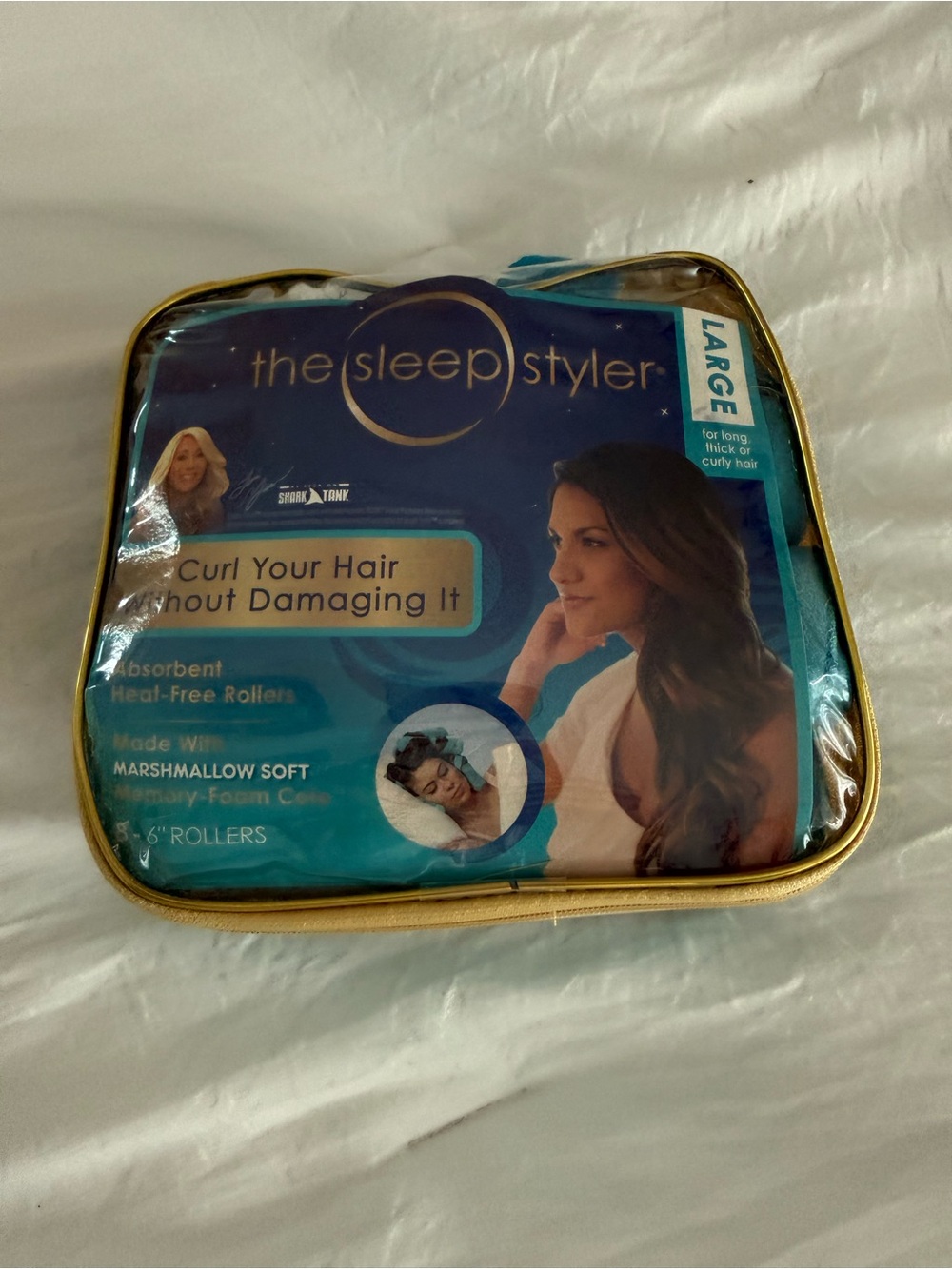 The Sleep Styler Large Turquoise Heat-Free Hair Rollers - Pack